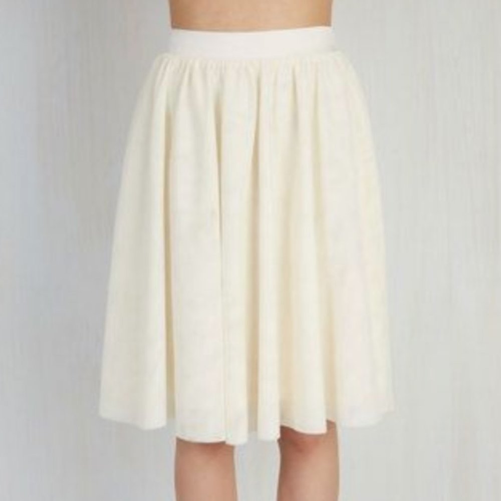 Modcloth Ivory Tulle Skirt